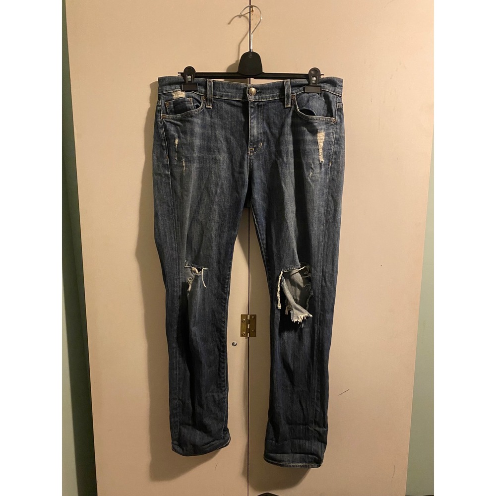 Fidelity Denim Straight Leg Jeans Men's 31 Blue Good Distressed USA